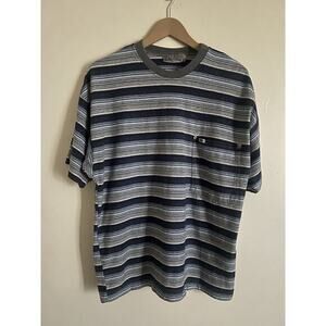 Vintage 90s Quiksilver QSD USA Made Surf Striped Pocket T Shirt Size S